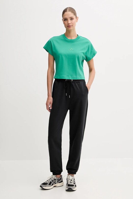 adidas t-shirt bawełniany ALL SZN JJ1240 zielony SS25