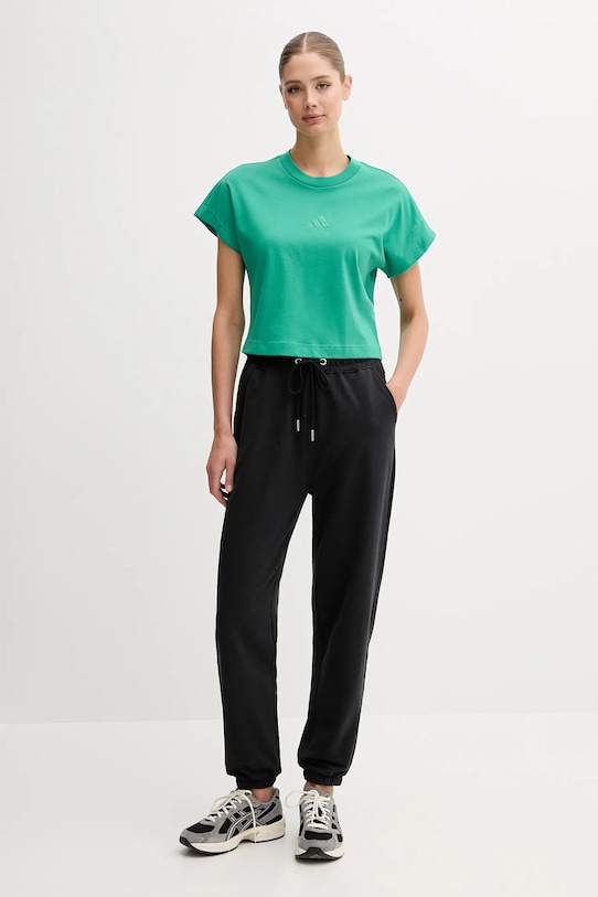 adidas tricou din bumbac ALL SZN JJ1240 verde SS25