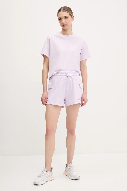 adidas tricou din bumbac Essentials JI6078 violet SS25