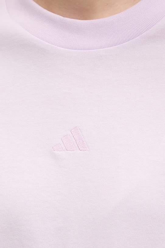 adidas t-shirt bawełniany Essentials JI6078 fioletowy