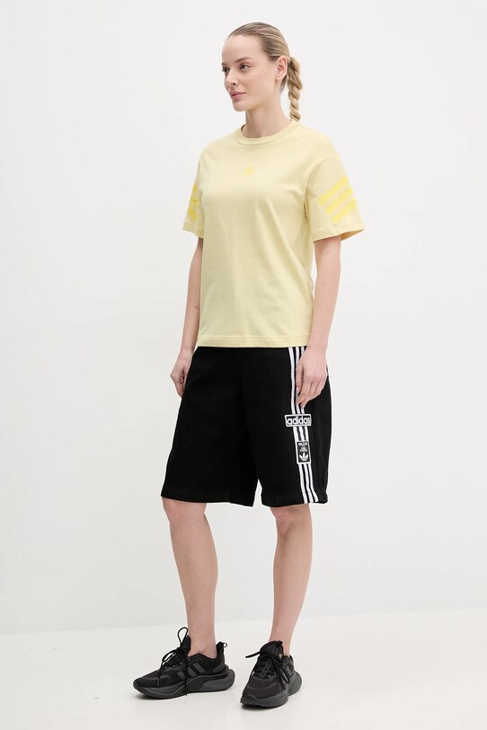 adidas tricou din bumbac Future Icons JE3712 galben SS25