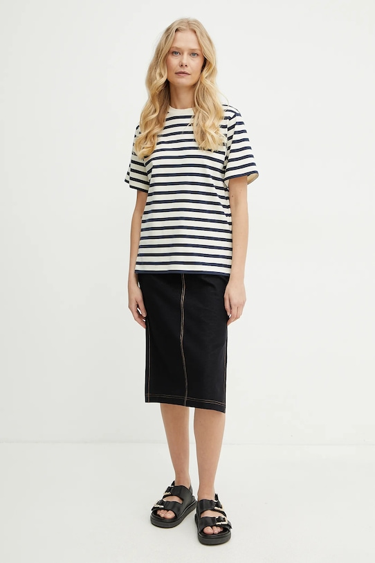 Weekend Max Mara tricou din bumbac 2515971031600 bej SS25