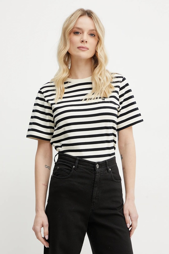 Bavlněné tričko Weekend Max Mara regular béžová 2515971031600