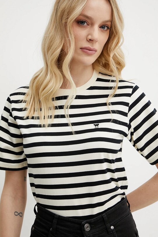 Weekend Max Mara t-shirt bawełniany beżowy 2515971031600