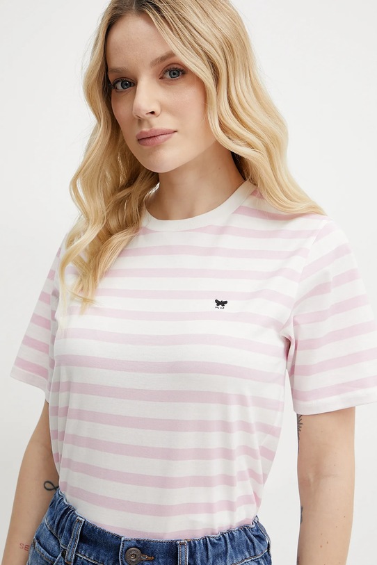 Weekend Max Mara t-shirt bawełniany różowy 2515971031600