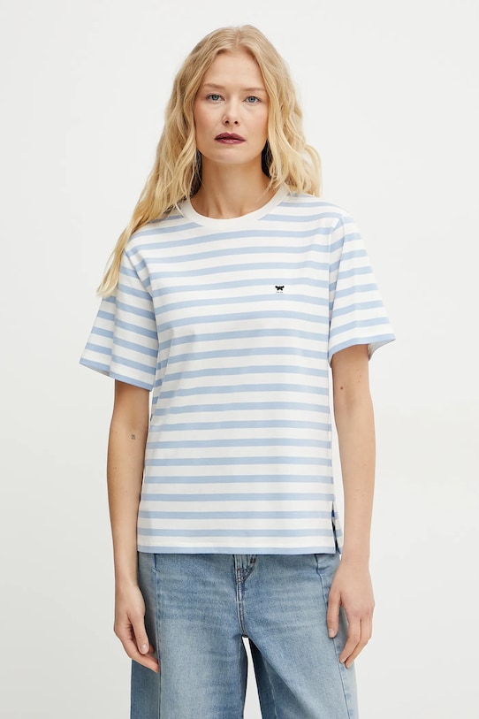 Weekend Max Mara tricou din bumbac curele albastru 2515971031600