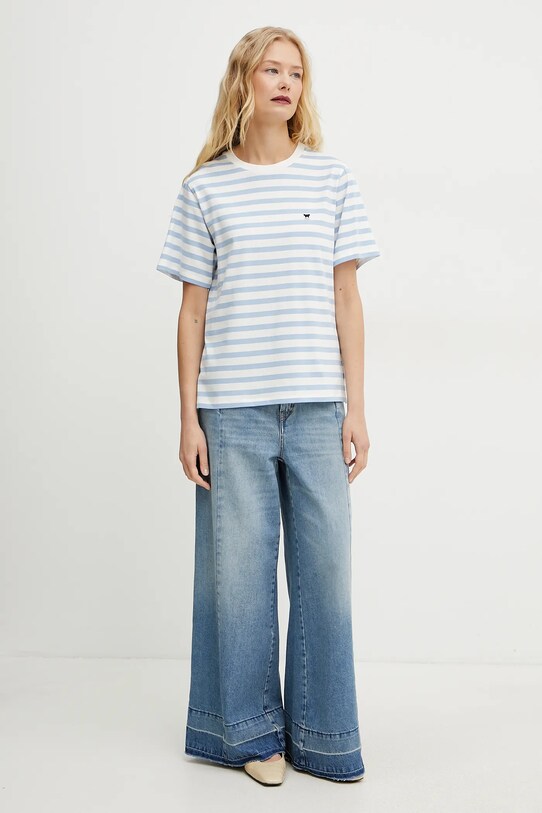 Weekend Max Mara tricou din bumbac 2515971031600 albastru SS25