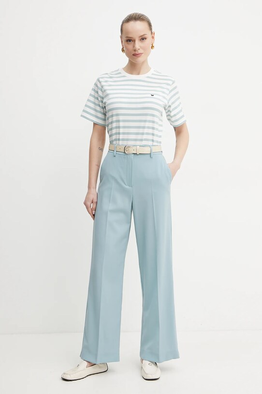 Bavlněné tričko Weekend Max Mara 2515971031600 zelená SS25