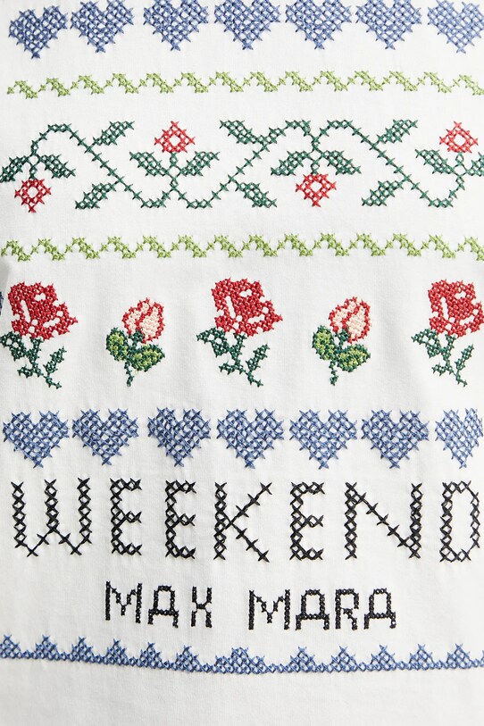 Βαμβακερό μπλουζάκι Weekend Max Mara 2515971041600 λευκό