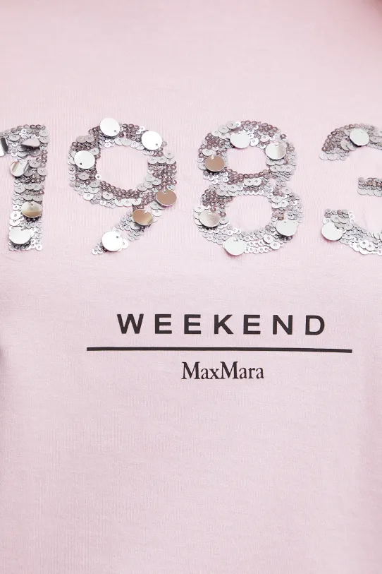 Bavlněné tričko Weekend Max Mara 2515971041600 růžová