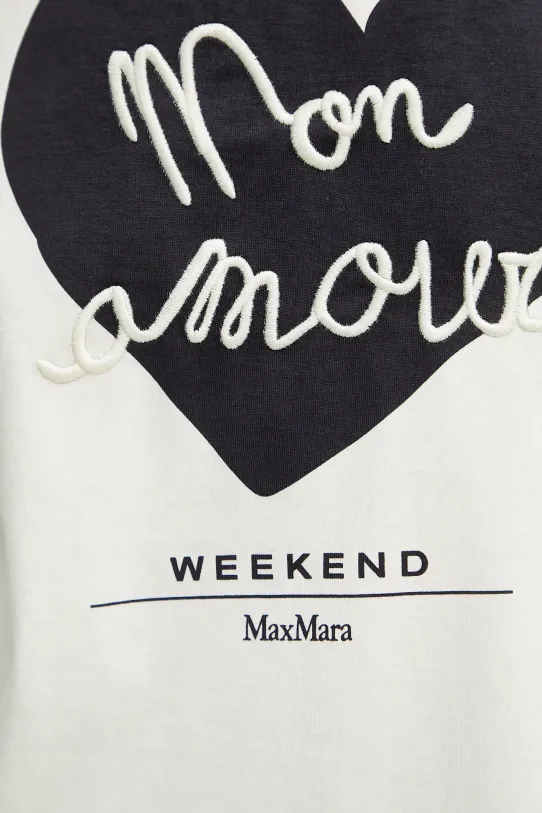 Βαμβακερό μπλουζάκι Weekend Max Mara 2515971051600 μπεζ