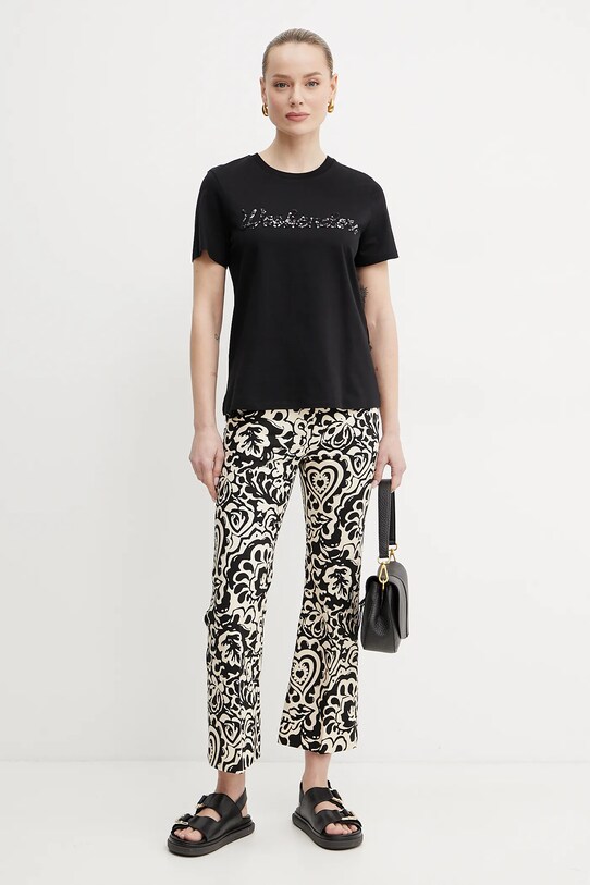 Бавовняна футболка Weekend Max Mara 2515971051600 чорний SS25