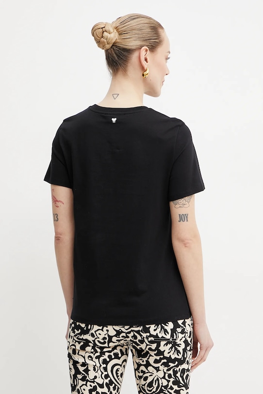 Oblačila Bombažna kratka majica Weekend Max Mara 2515971051600 črna