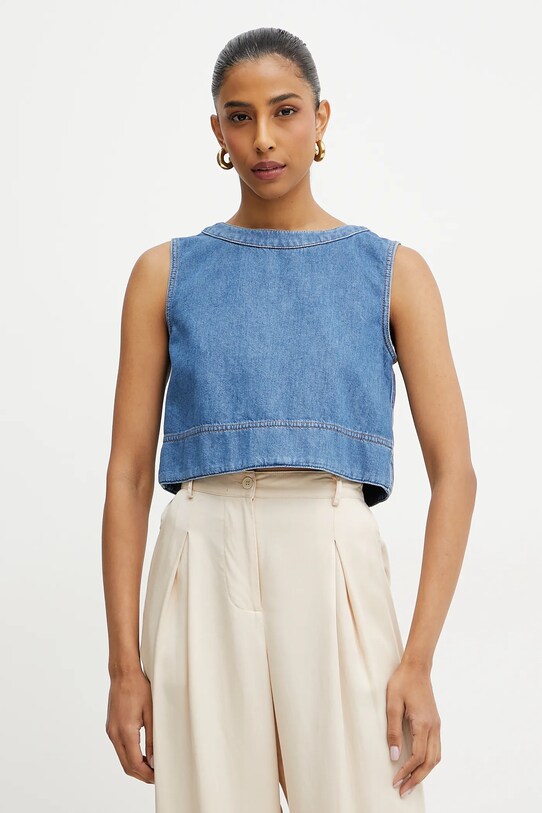 Îmbrăcăminte Weekend Max Mara bluza subtire de blugi 2515161016600 albastru