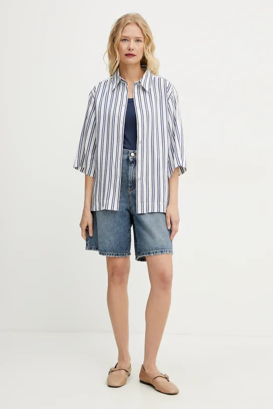 Bombažen top Weekend Max Mara 2515941022600 mornarsko modra SS25