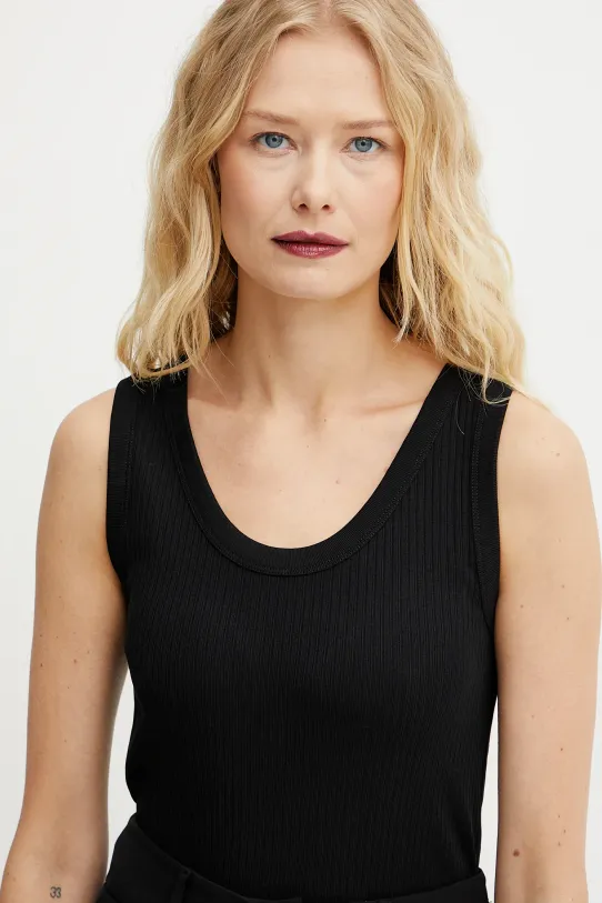 Weekend Max Mara top bawełniany czarny 2515941022600