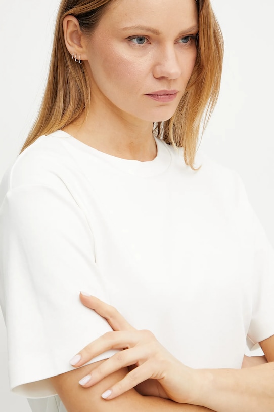 Βαμβακερό μπλουζάκι Weekend Max Mara λευκό 2515941042600