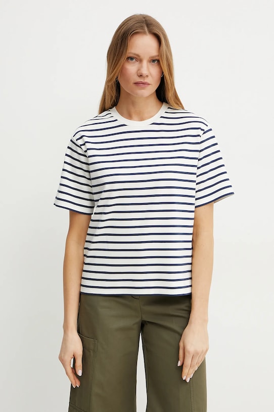 Хлопковая футболка Weekend Max Mara хлопок тёмно-синий 2515941042600