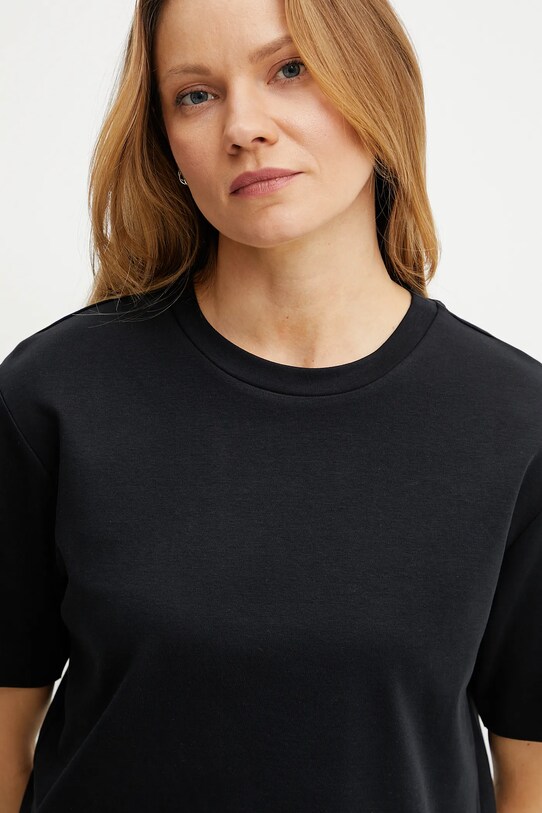 Weekend Max Mara tricou din bumbac negru 2515941042600