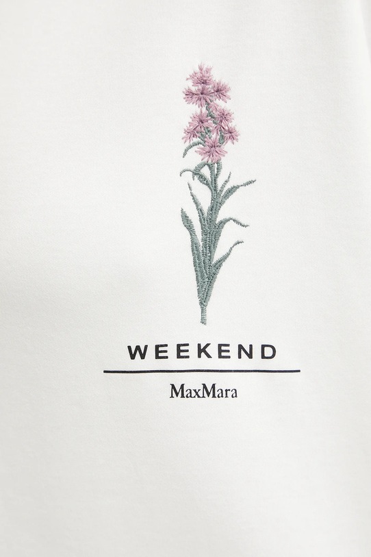 Памучна тениска Weekend Max Mara 2515941052600 бял