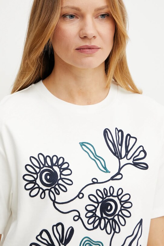 Weekend Max Mara tricou din bumbac alb 2515941052600