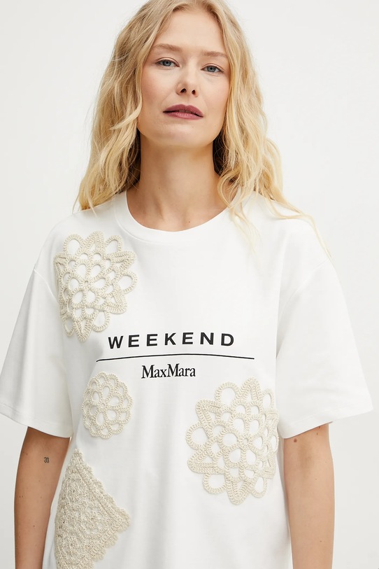 Weekend Max Mara tricou din bumbac bej 2515941052600