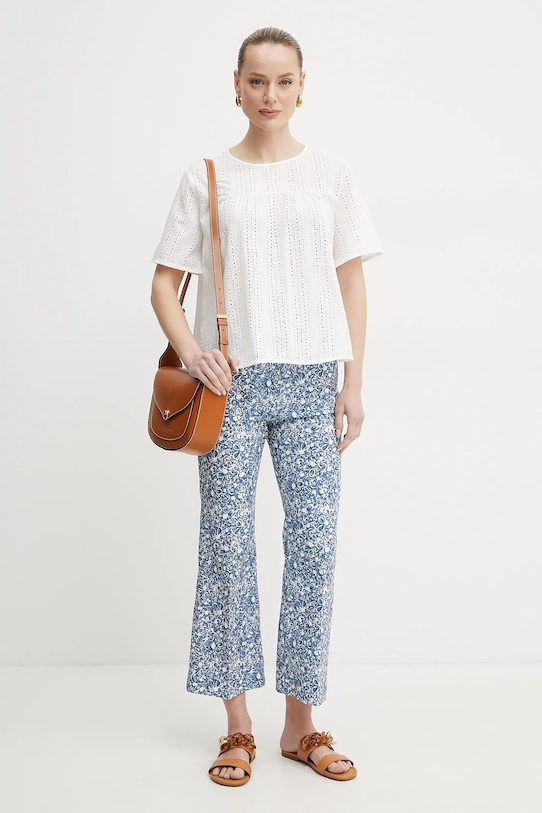 Βαμβακερή μπλούζα Weekend Max Mara 2515941072600 λευκό SS25