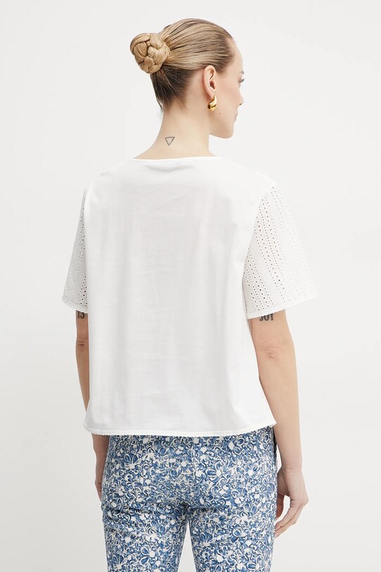 Ρούχα Βαμβακερή μπλούζα Weekend Max Mara 2515941072600 λευκό