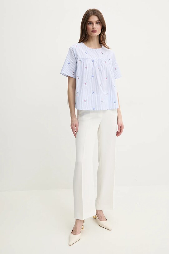 Бавовняна блузка Weekend Max Mara 2515941072600 блакитний SS25