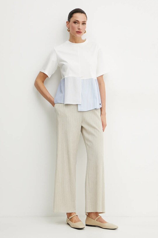 Weekend Max Mara tricou din bumbac 2515941102600 alb SS25