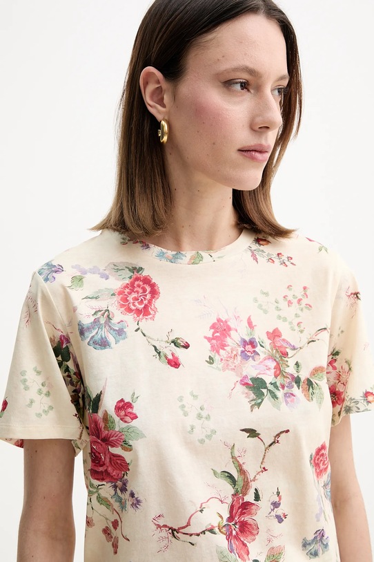 Bavlnené tričko Weekend Max Mara béžová 2515971012600