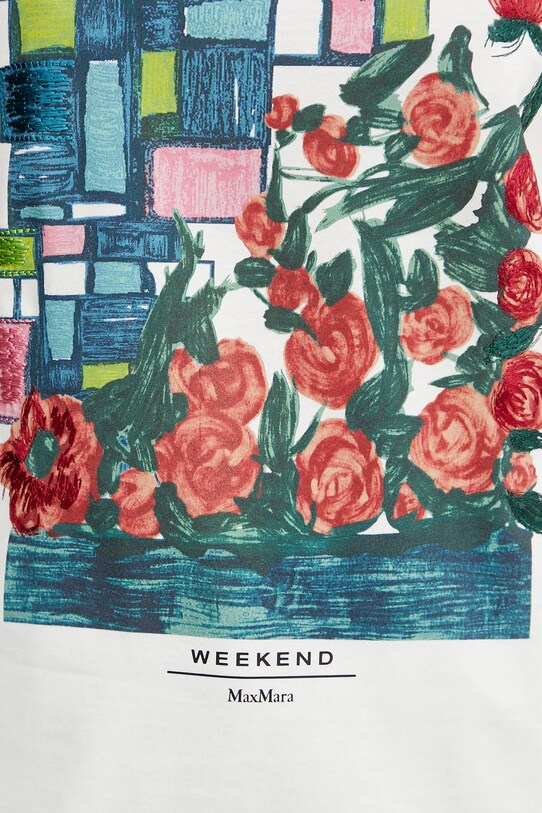 Weekend Max Mara tricou din bumbac 2515971016600 alb