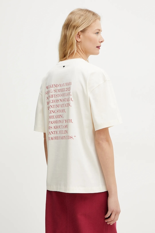 Îmbrăcăminte Weekend Max Mara tricou din bumbac 2515971032600 bej