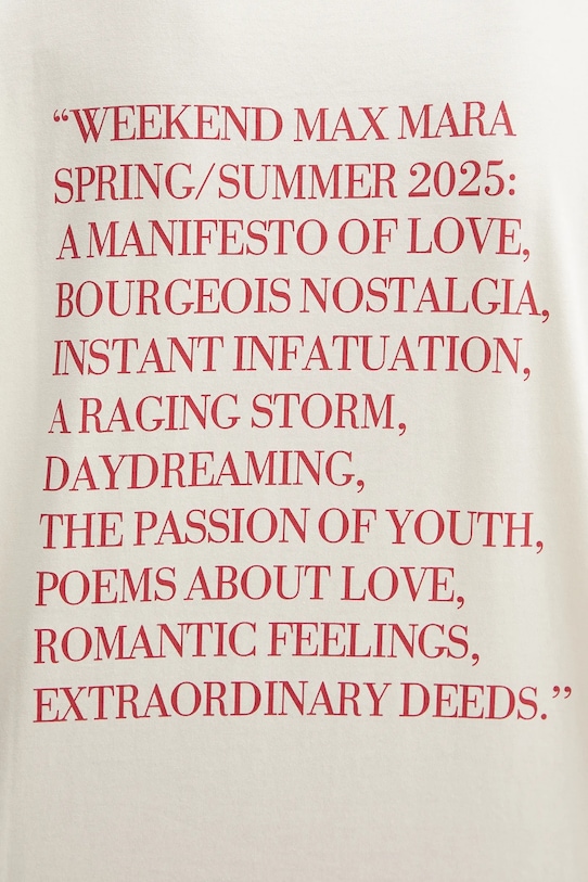 Weekend Max Mara tricou din bumbac 2515971032600 bej