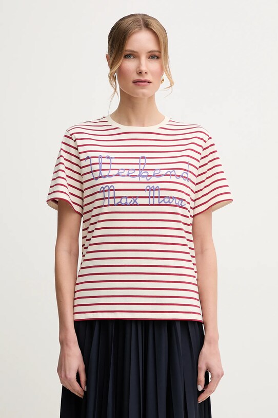 Weekend Max Mara tricou din bumbac curele bej 2515971042600