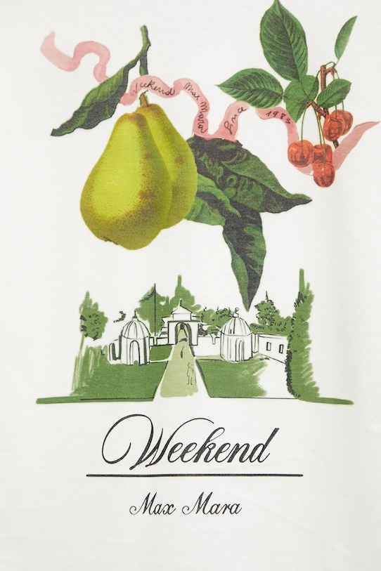 Weekend Max Mara tricou din bumbac 2515971052600 alb