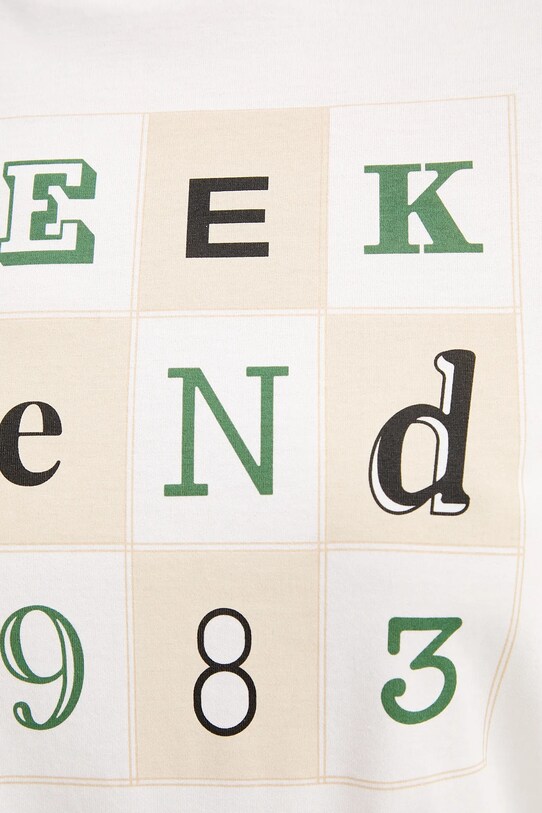 Памучна тениска Weekend Max Mara 2515971052600 бял