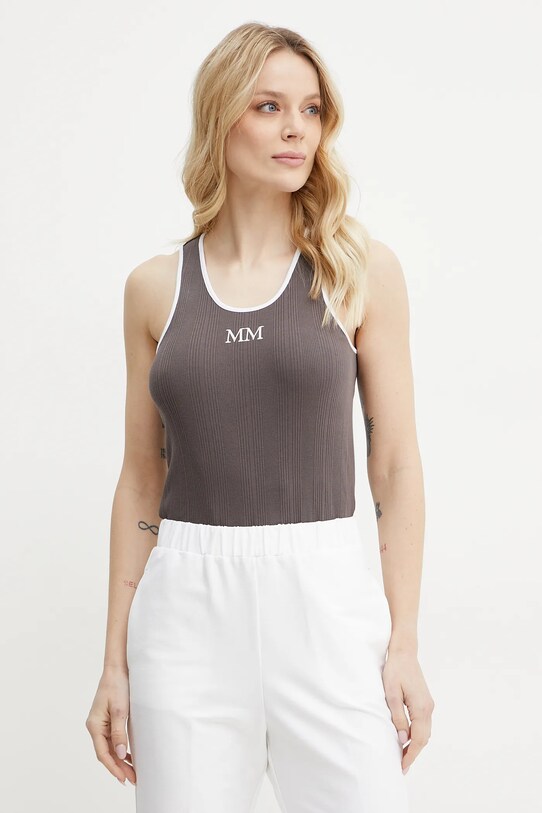 Max Mara Leisure top applique marrone 2516941027600
