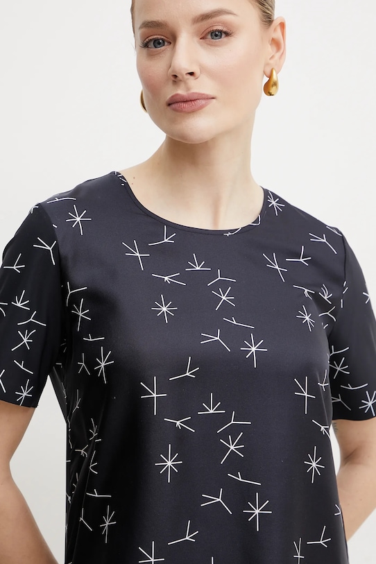 Блузка с примесью шелка MM тёмно-синий 2516941087600