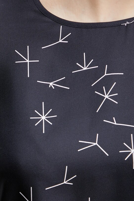 Блузка с примесью шелка MM 2516941087600 тёмно-синий