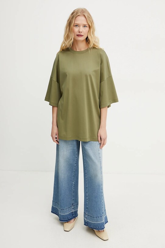 MM t-shirt bawełniany 2516971018600 zielony SS25