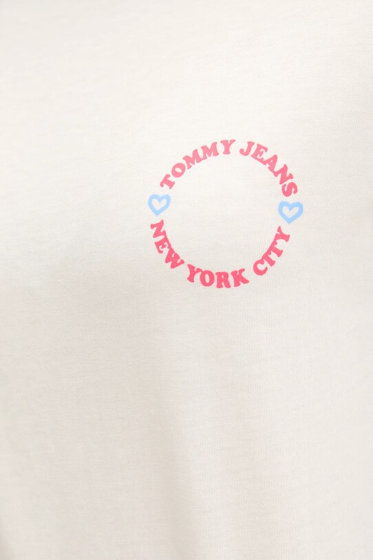 Tommy Jeans tricou din bumbac DW0DW21768 bej