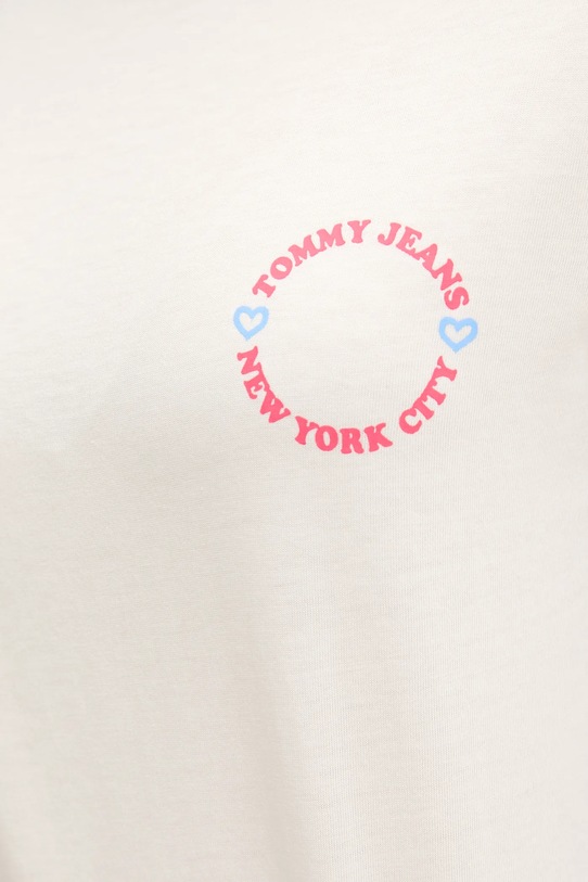 Bavlnené tričko Tommy Jeans DW0DW21768 béžová