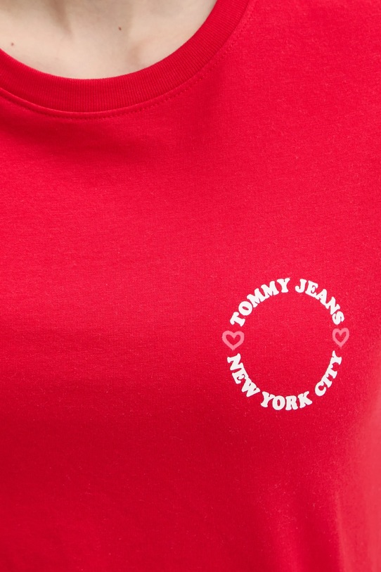 Tommy Jeans tricou din bumbac DW0DW21768 rosu