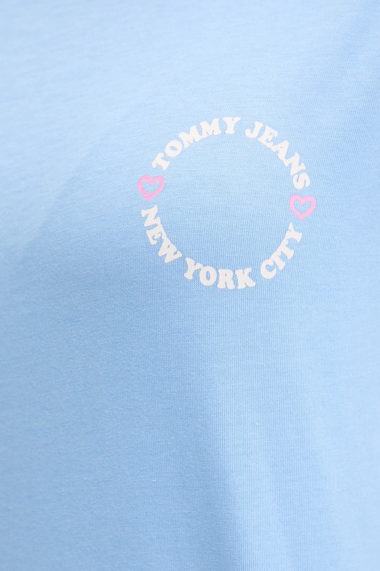 Бавовняна футболка Tommy Jeans DW0DW21768 блакитний
