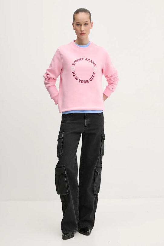 Tommy Jeans t-shirt in cotone DW0DW21769 blu SS25