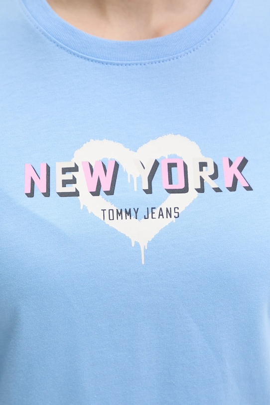 Tommy Jeans t-shirt in cotone DW0DW21769 blu