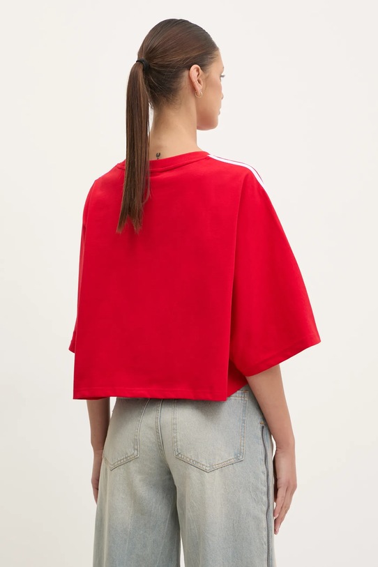 Odzież adidas Originals t-shirt bawełniany BOXY TEE JY8885 czerwony