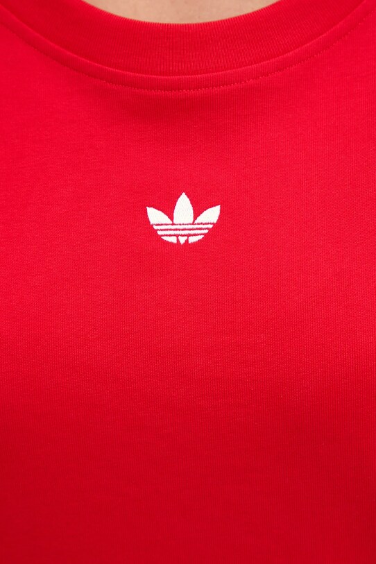 adidas Originals pamut póló BOXY TEE JY8885 piros