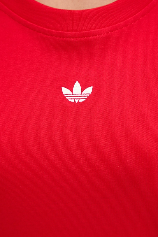 adidas Originals t-shirt bawełniany BOXY TEE JY8885 czerwony